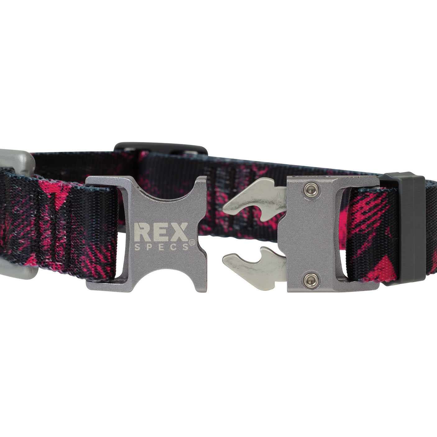 Pink Abstract Mountain Trails End Collar Buckle Open