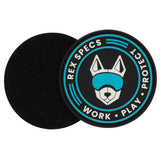Rex Specs Dog Head Patch Front and Back